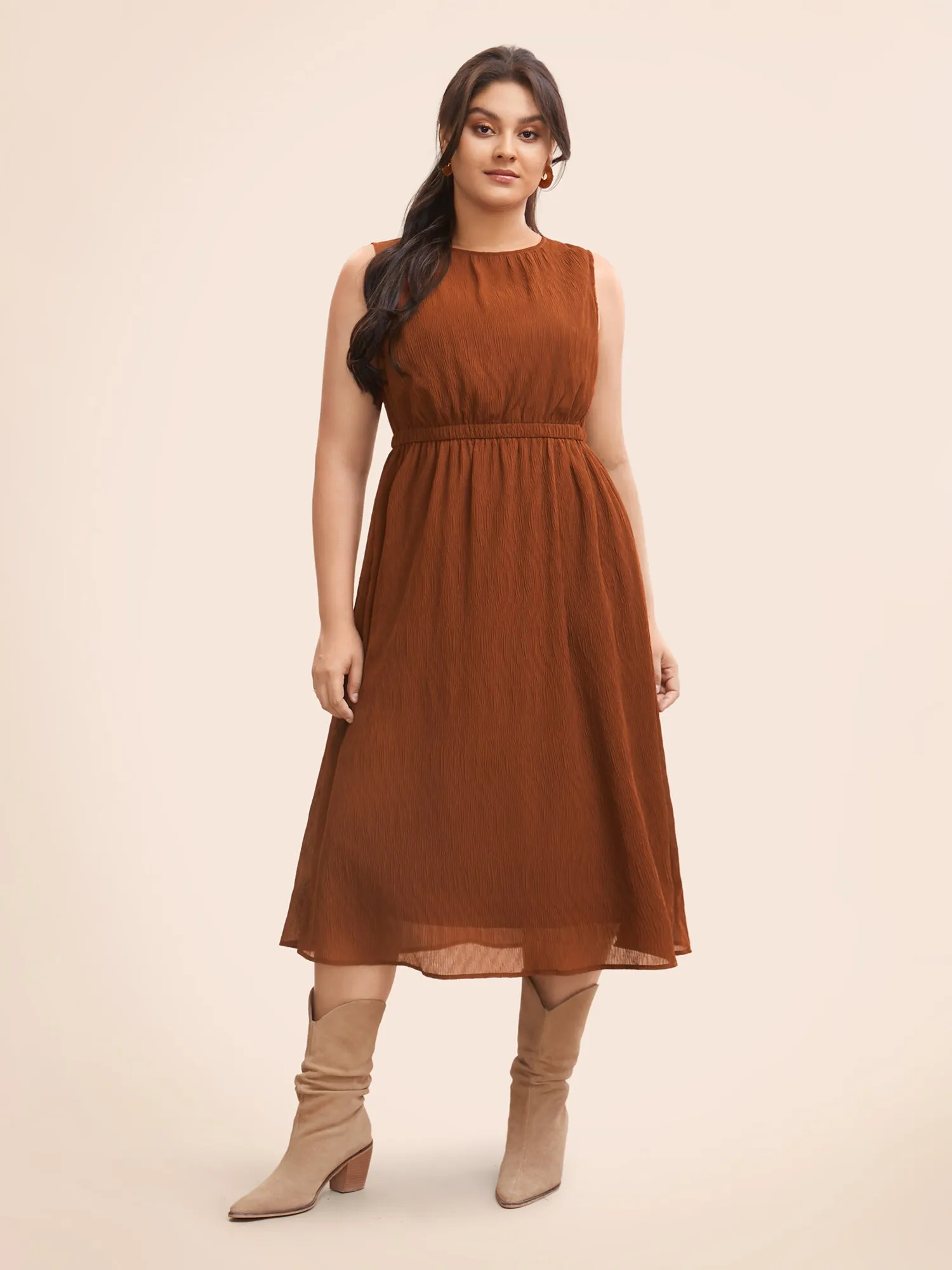 Texture Sleeveless See Through Dress sold by Bloomchic product image thumbnail 2