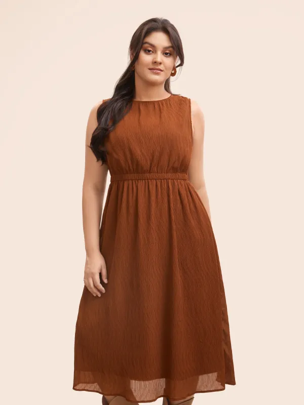 Texture Sleeveless See Through Dress sold by Bloomchic