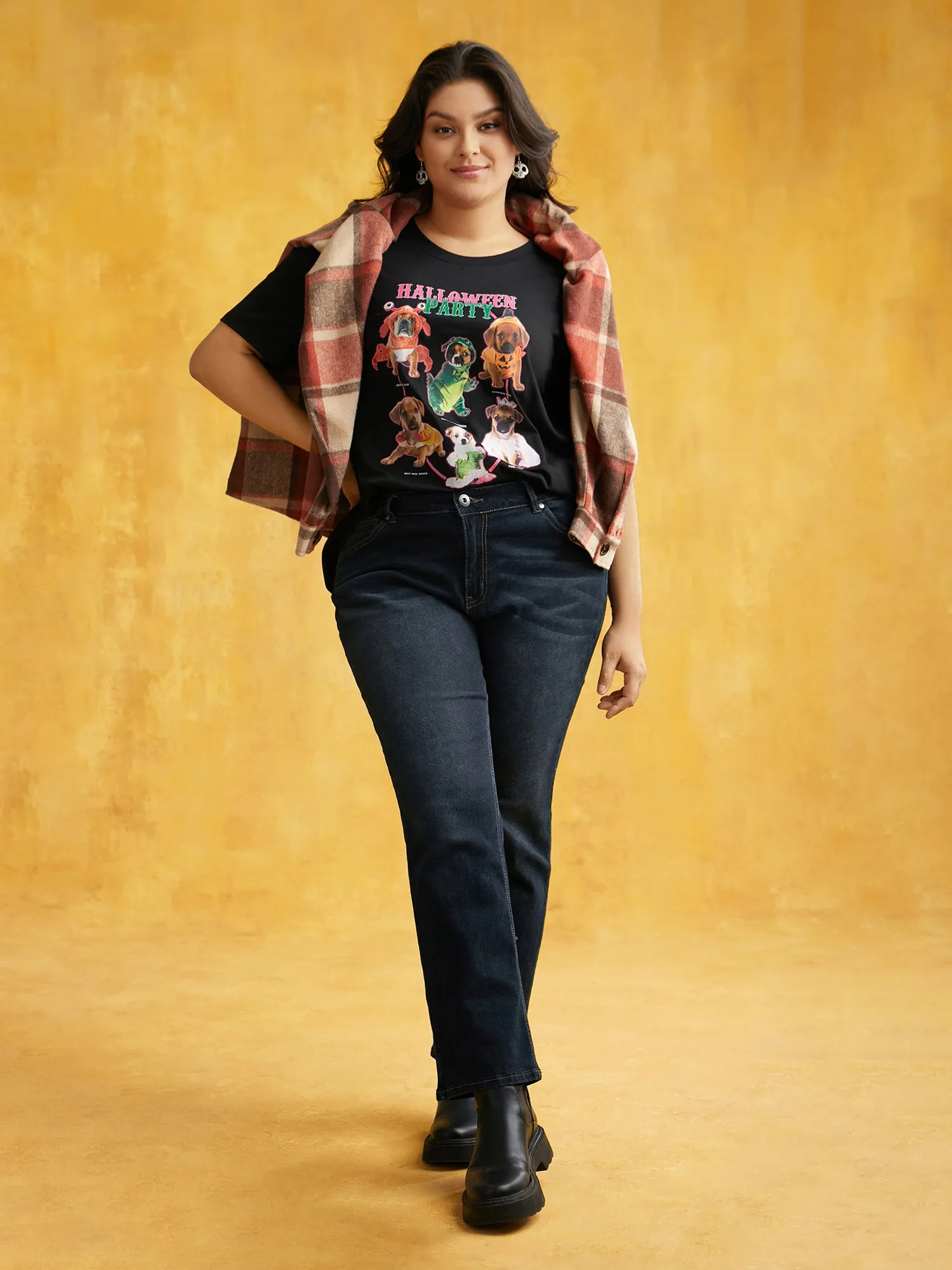 Party Puppies Printed Slim-Fit T-shirt sold by Bloomchic product image thumbnail 2