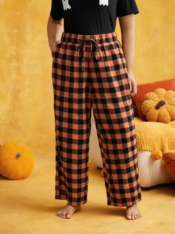 Elastic Waist Plaid Lounge Bottoms sold by Bloomchic