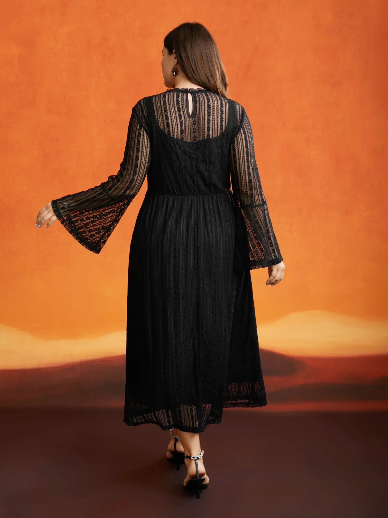 Spellbound Halter Neck Sheer Midi Dress sold by Bloomchic product image thumbnail 5