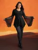 Cross Front Bell Sleeve Top sold by Bloomchic