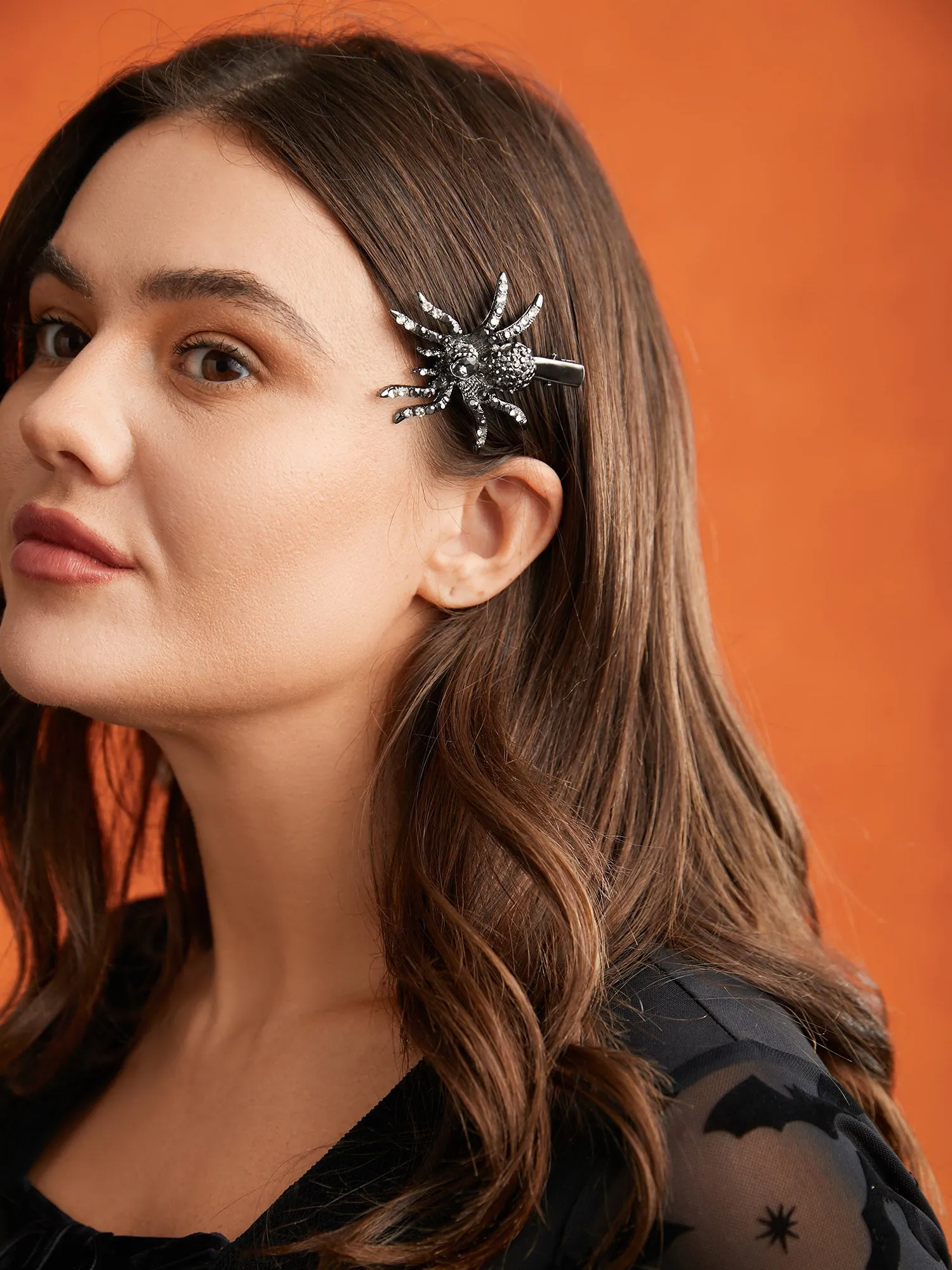 Rhinestone Halloween Hair Clip sold by Bloomchic