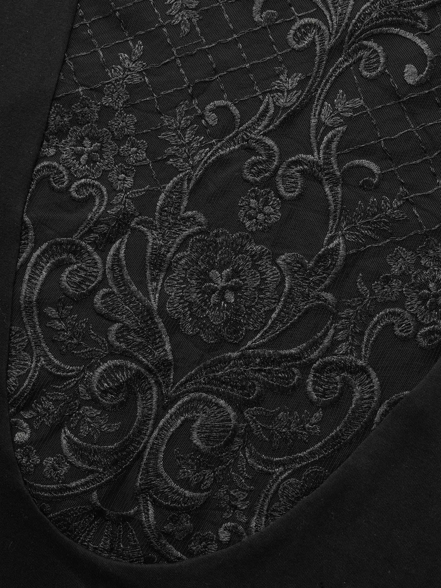 Hollow Mesh Back Slim-Fit T-shirt sold by Bloomchic product image thumbnail 5