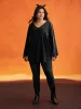 Bat Wing Shaped Sleeves T-shirt sold by Bloomchic