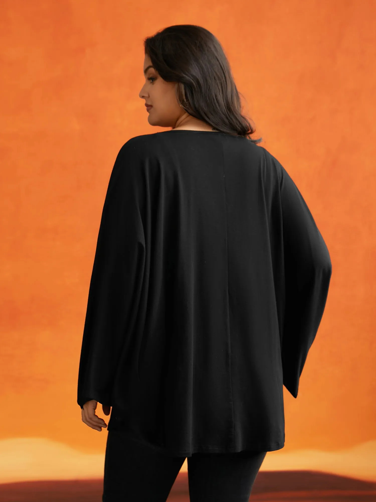Bat Wing Shaped Sleeves T-shirt sold by Bloomchic product image thumbnail 3