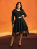 Gothic Laced Asymmetrical Hemline Skirt sold by Bloomchic