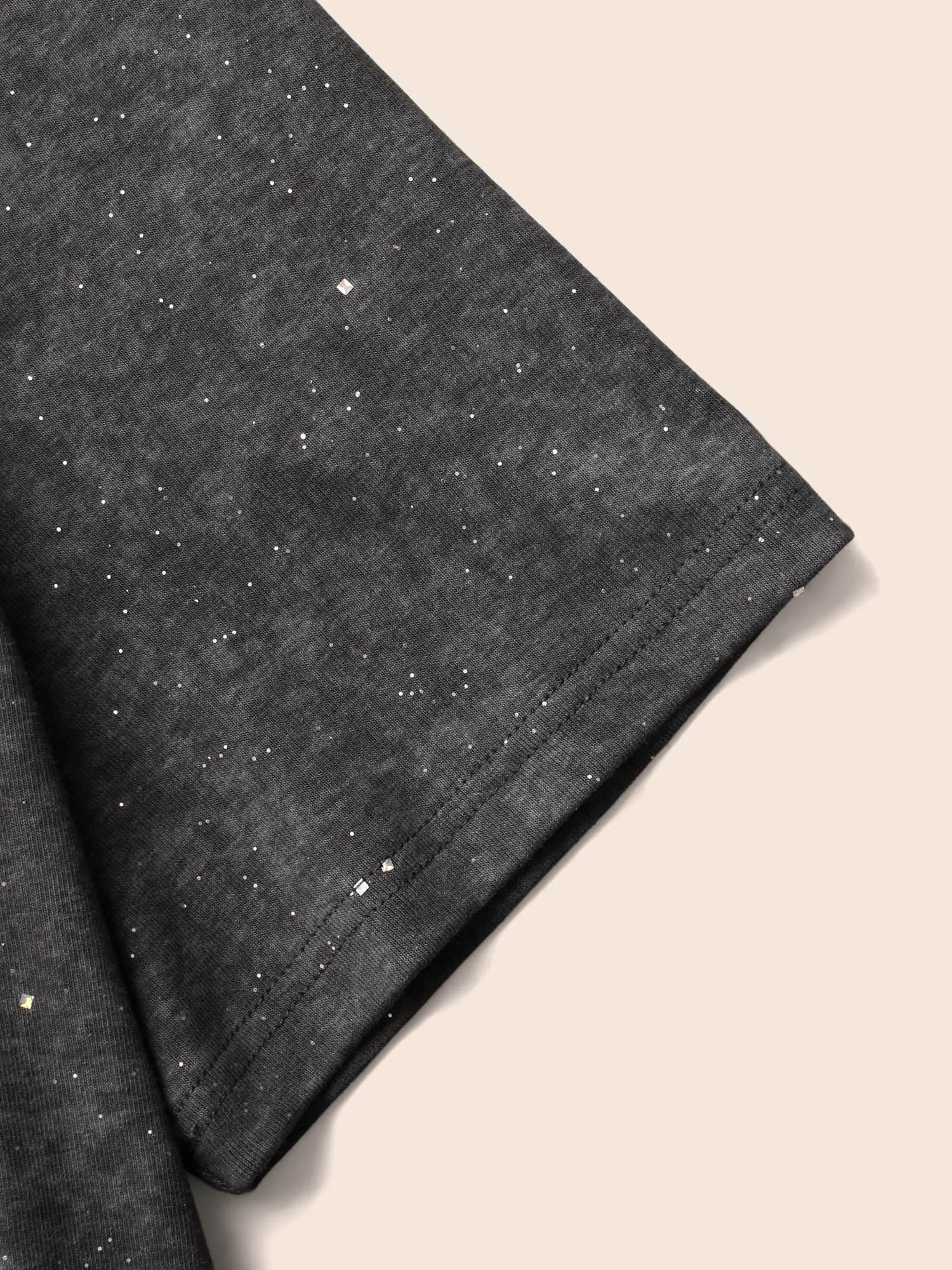 Gleaming Textured Sequin Slim-Fit T-shirt sold by Bloomchic product image thumbnail 5