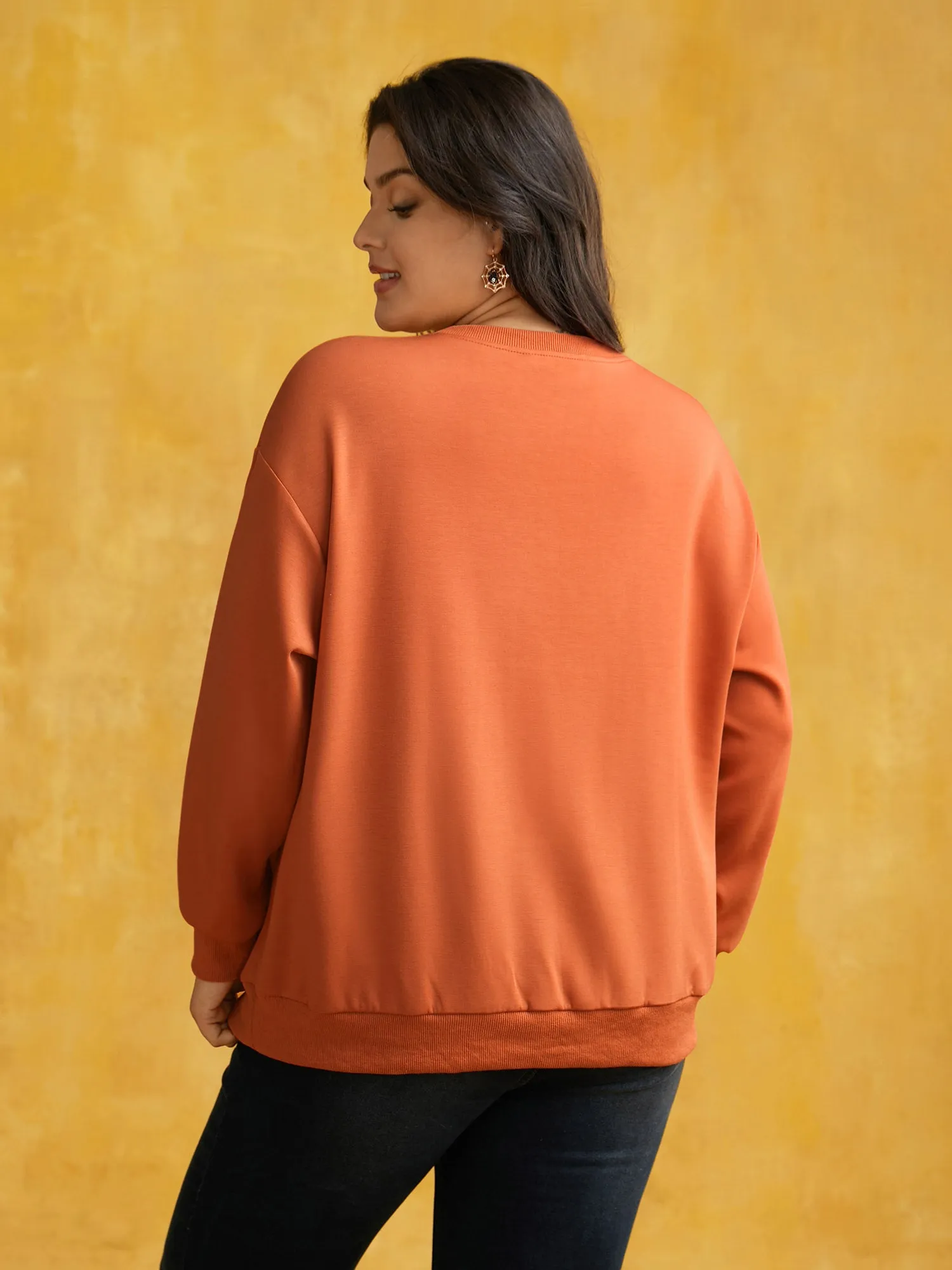 Supersoft Essentials Drop Shoulder Halloween Sweatshirt sold by Bloomchic product image thumbnail 3