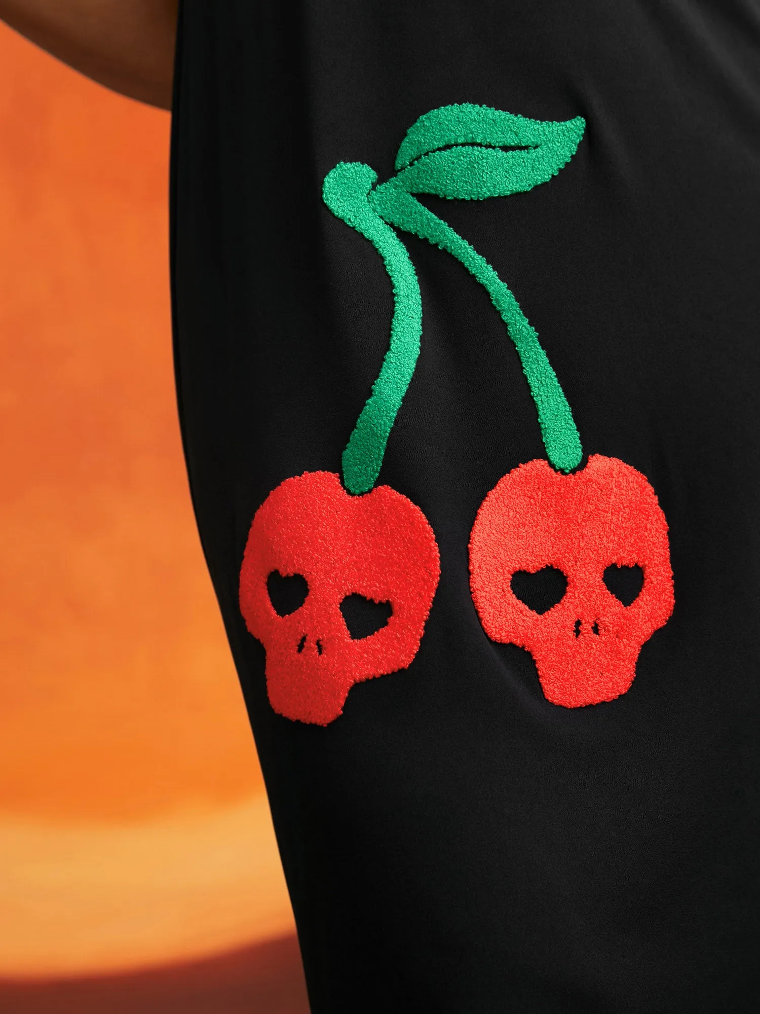 Cherry Skull Back Adjustable Straps Midi Dress sold by Bloomchic product image thumbnail 4