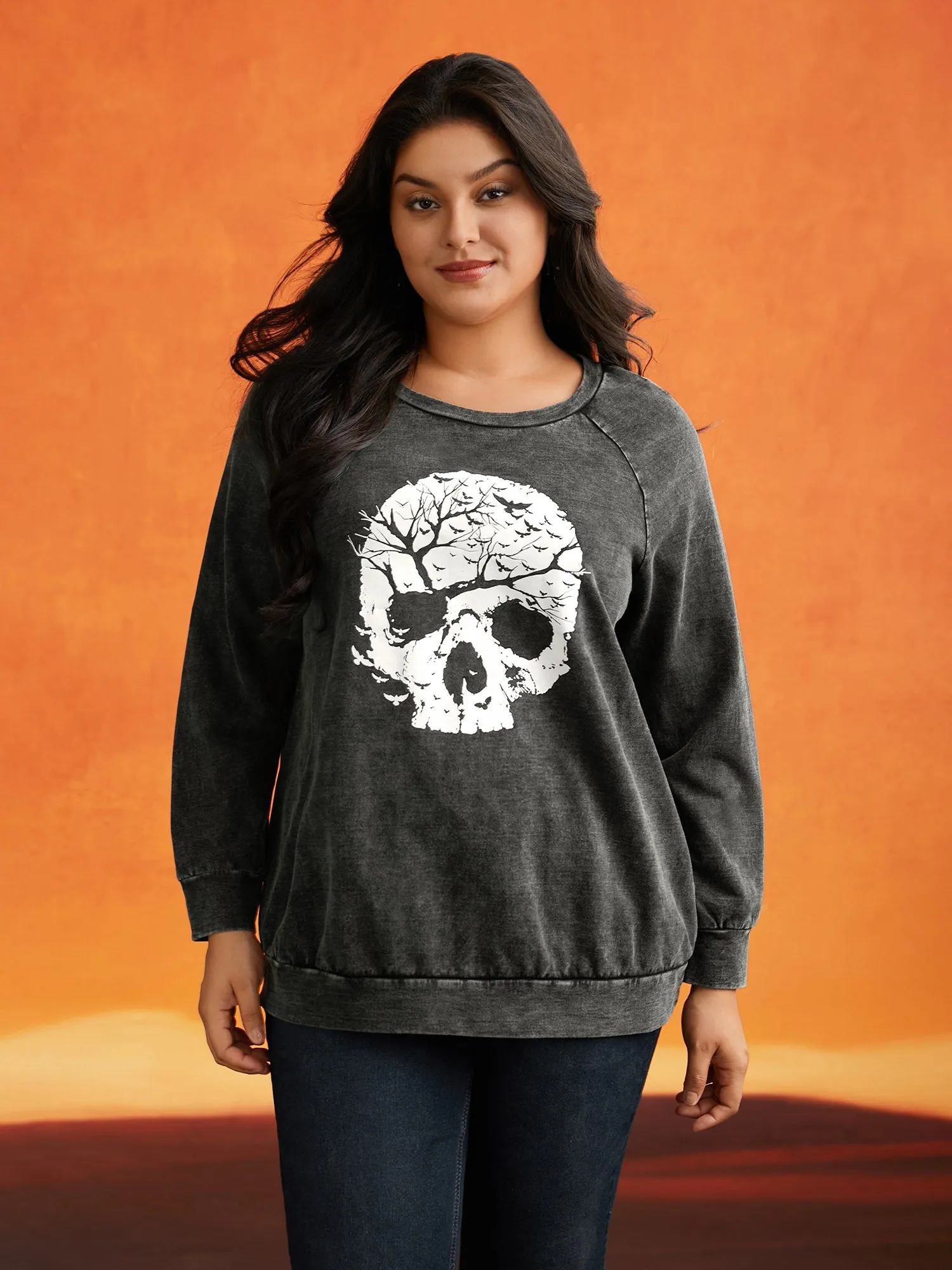 Retro Wash Cotton Sweatshirt sold by Bloomchic product image thumbnail 2