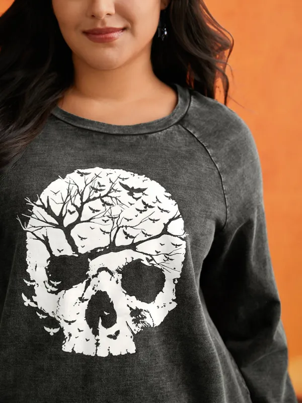 Retro Wash Cotton Sweatshirt sold by Bloomchic