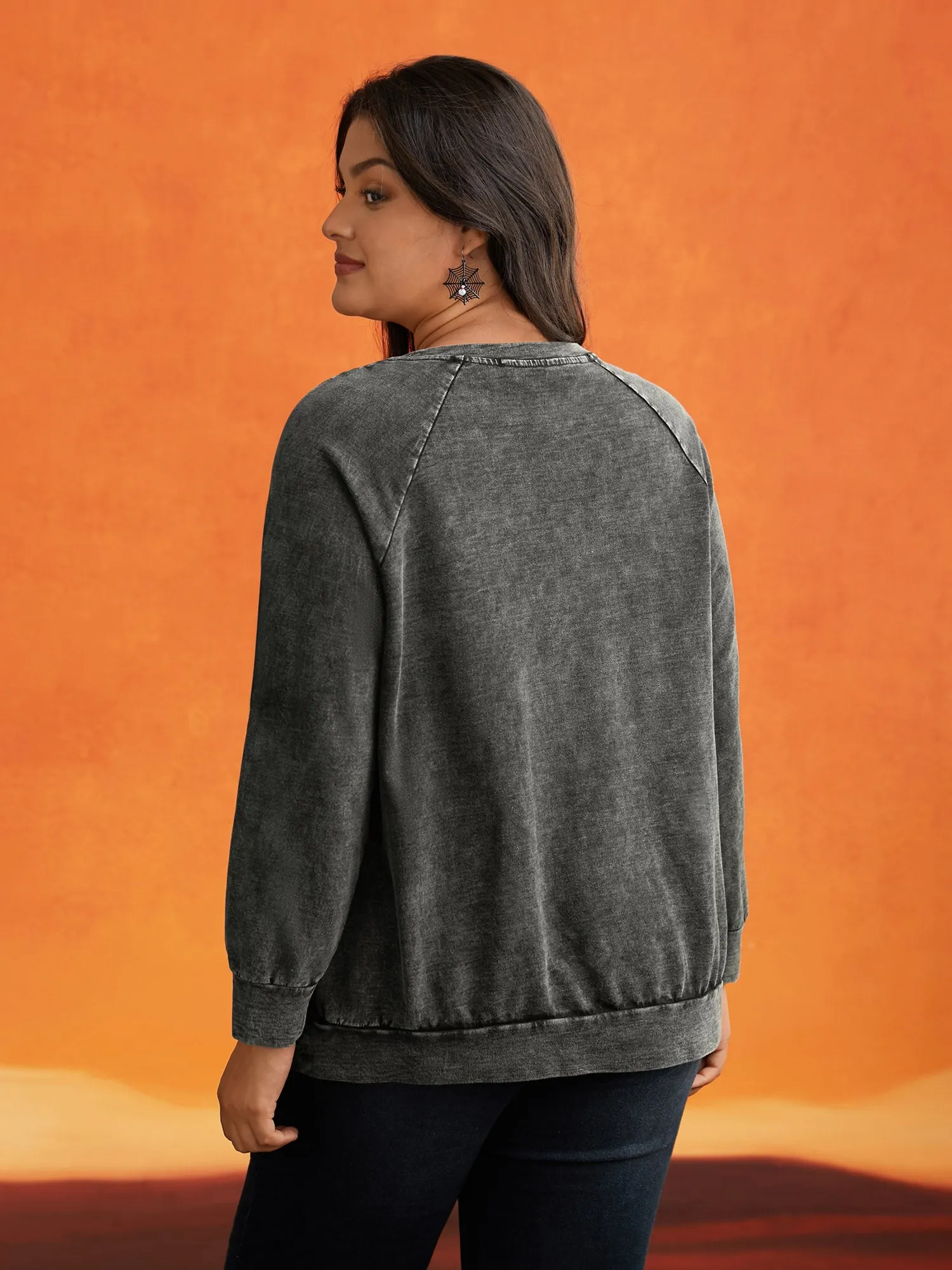 Retro Wash Cotton Sweatshirt sold by Bloomchic product image thumbnail 4