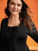 Bat Wing Elastic Flocking Corn Straps Blouse sold by Bloomchic
