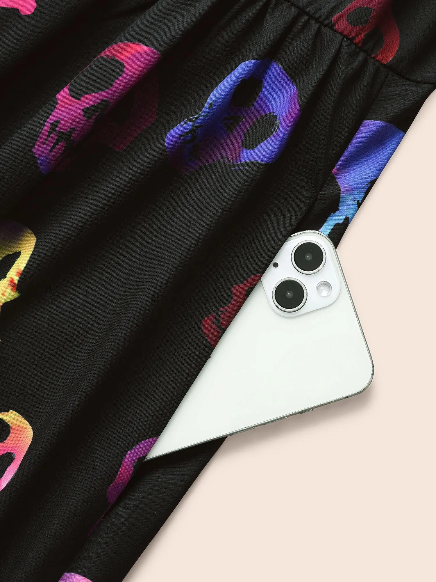 Cami Spooktacular Skull Printed Midi Dress sold by Bloomchic product image thumbnail 5