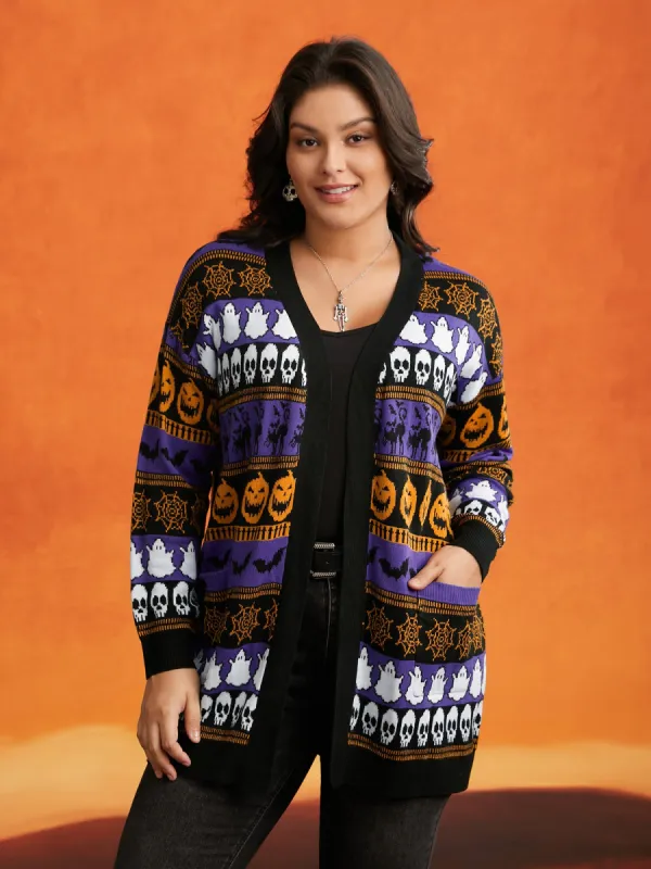 Everything Halloween Jacquard Open Cardigan sold by Bloomchic