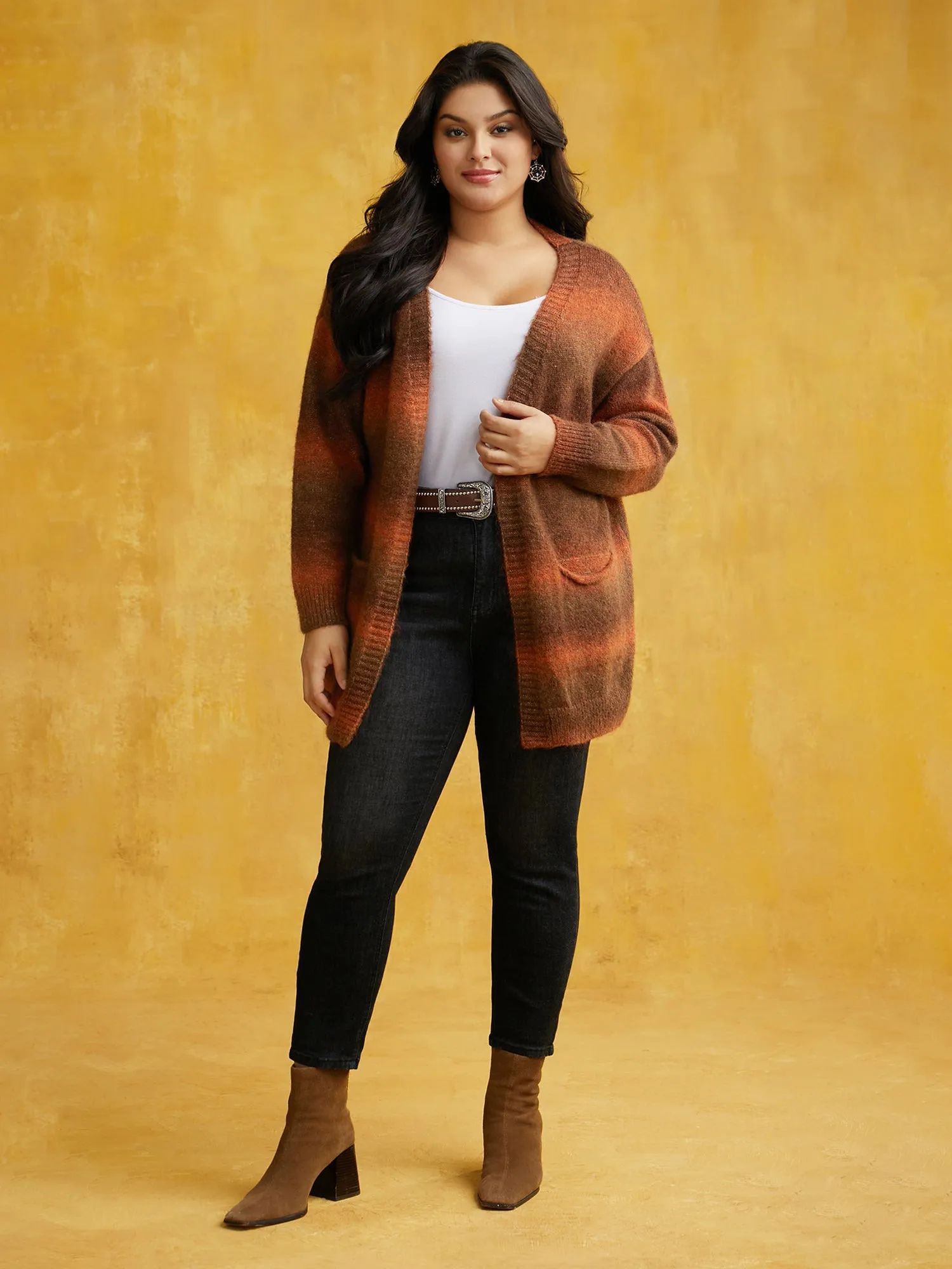 Gradient Dye Design Pockets Cardigan sold by Bloomchic product image thumbnail 3