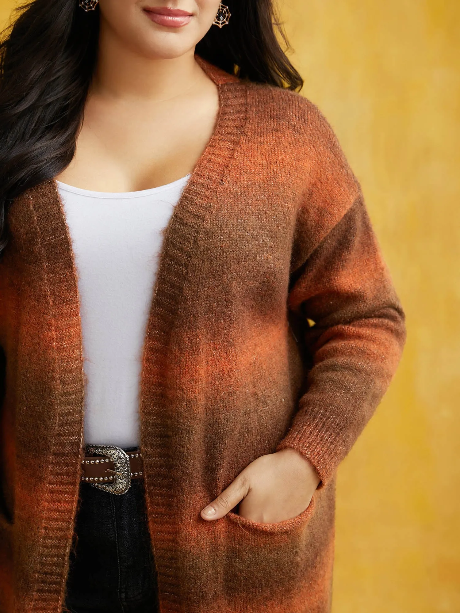 Gradient Dye Design Pockets Cardigan sold by Bloomchic product image thumbnail 4