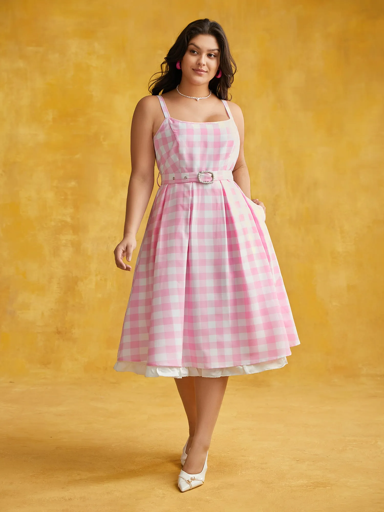 Sweetheart Lumbar Fold Midi Dress sold by Bloomchic