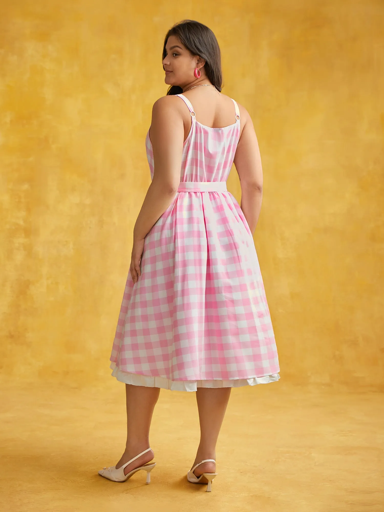 Sweetheart Lumbar Fold Midi Dress sold by Bloomchic product image thumbnail 4