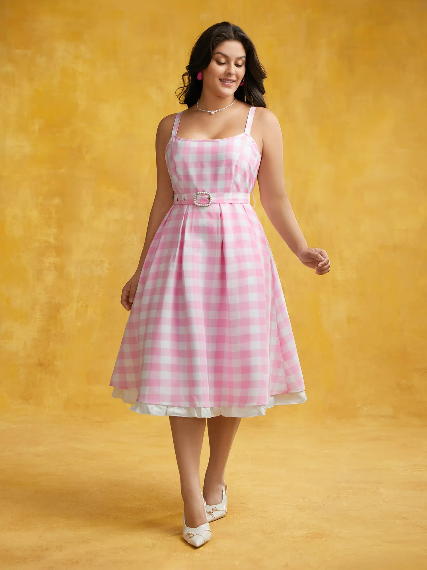 Sweetheart Lumbar Fold Midi Dress sold by Bloomchic product image thumbnail 3