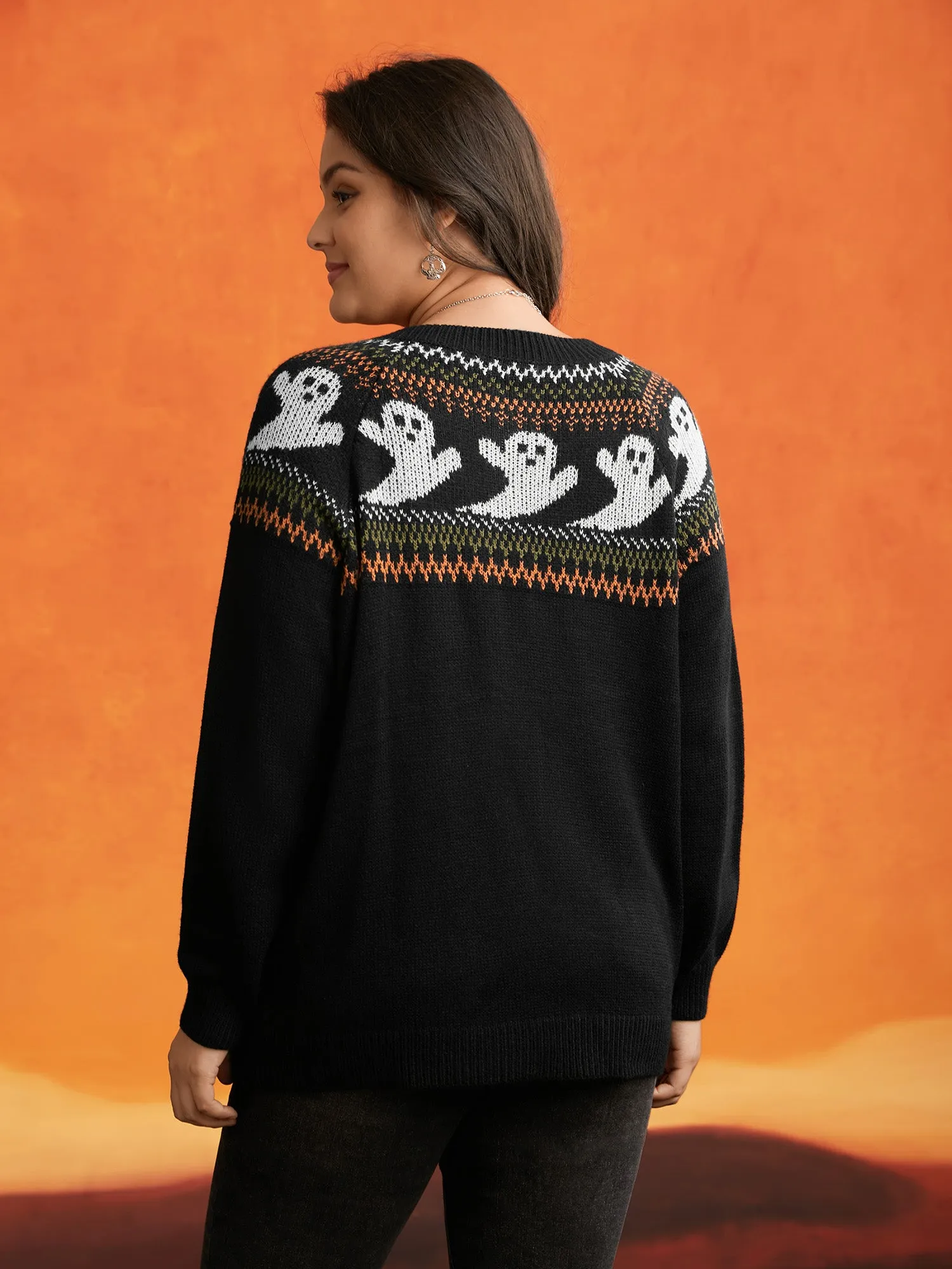 Ghostly Fair Isle Button-Up Cardigan sold by Bloomchic product image thumbnail 2
