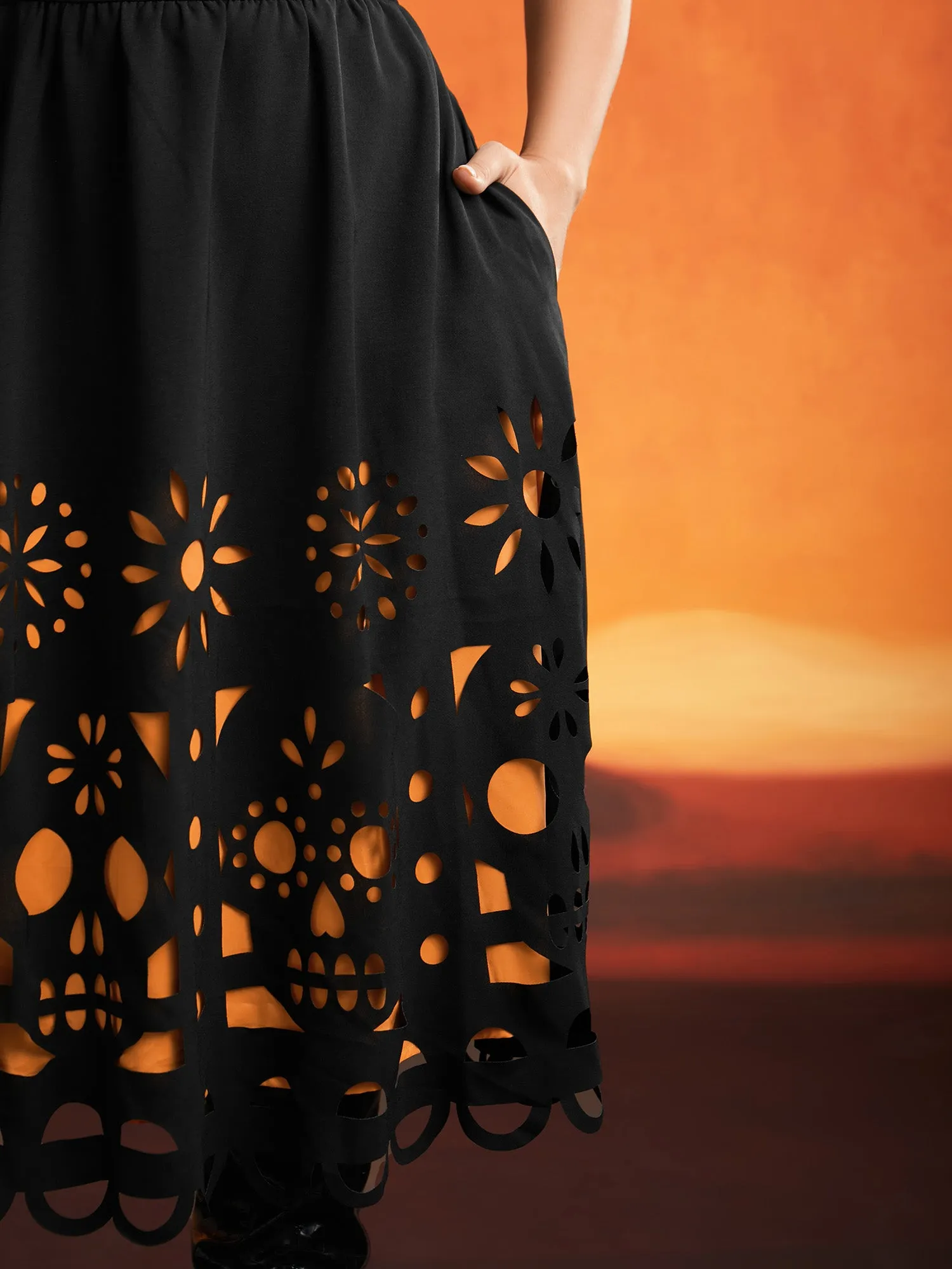 Skull Burnout Cami Midi Dress sold by Bloomchic product image thumbnail 4