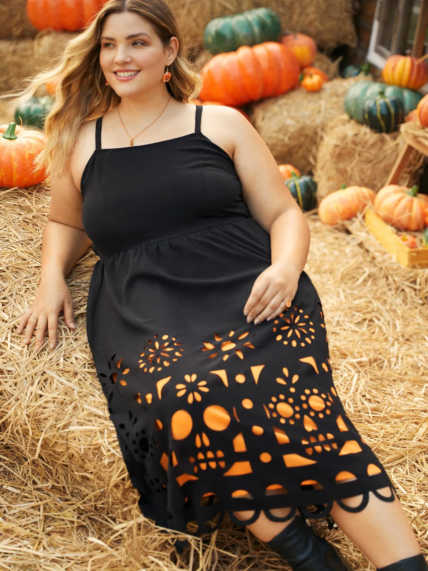 Skull Burnout Cami Midi Dress sold by Bloomchic product image thumbnail 2