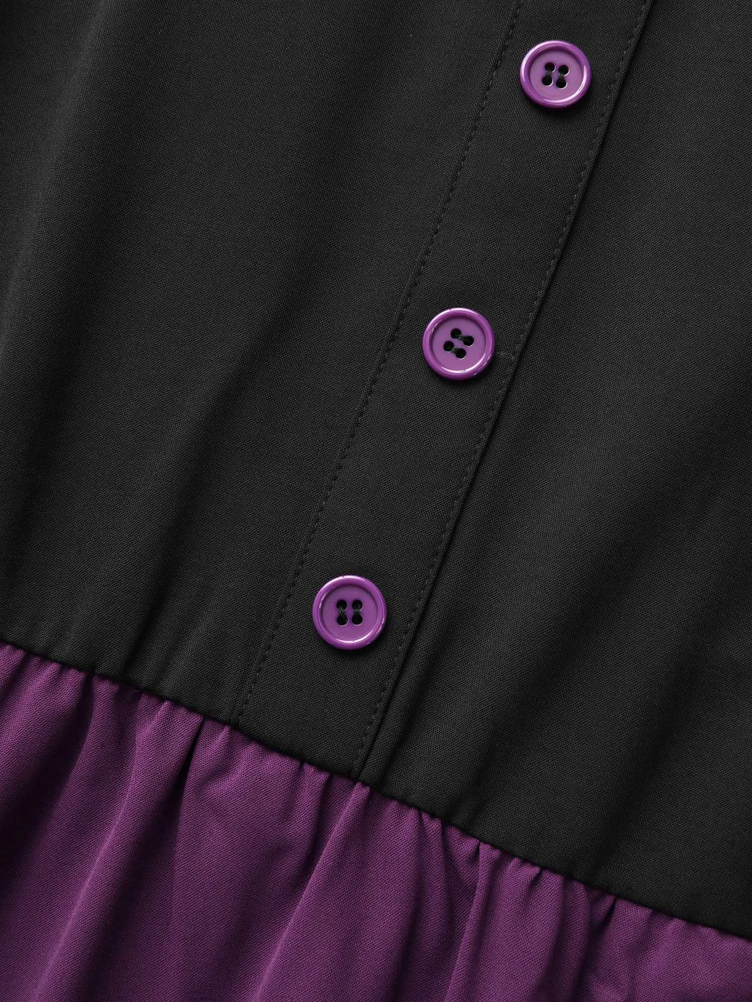 Bewitched Color Contrast Splicing Midi Dress sold by Bloomchic product image thumbnail 5