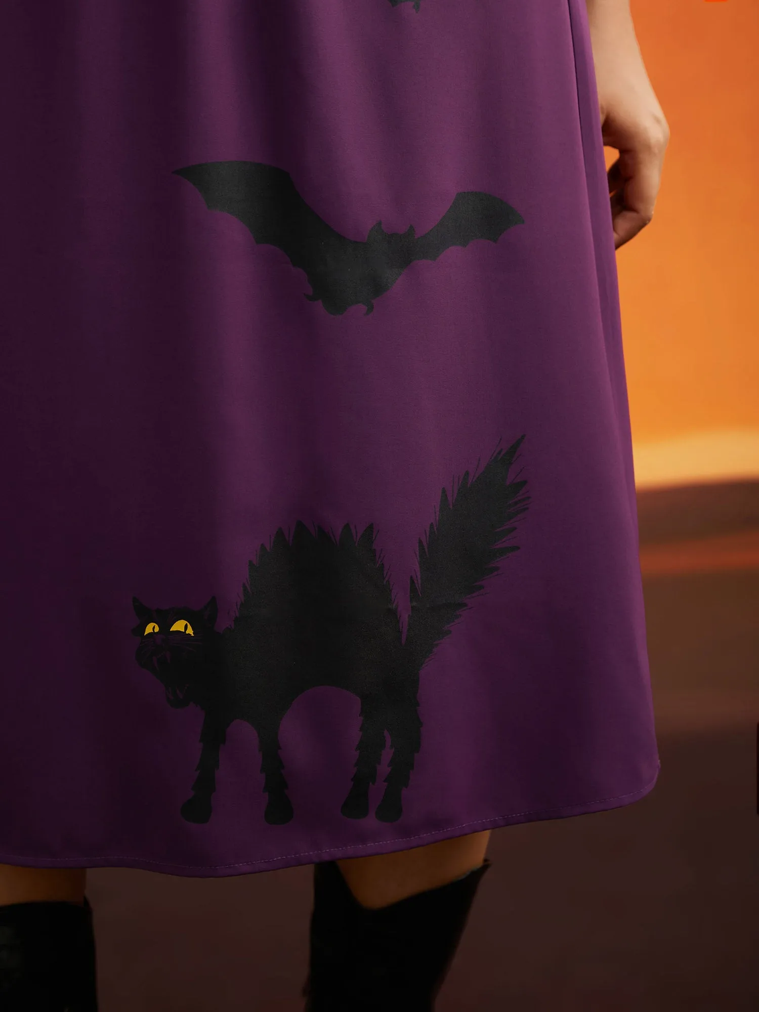 Bewitched Color Contrast Splicing Midi Dress sold by Bloomchic product image thumbnail 4