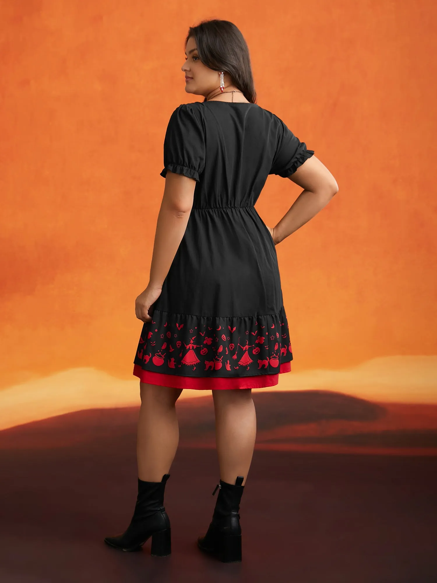 Sweet Romance Heart Motif Midi Dress sold by Bloomchic product image thumbnail 4