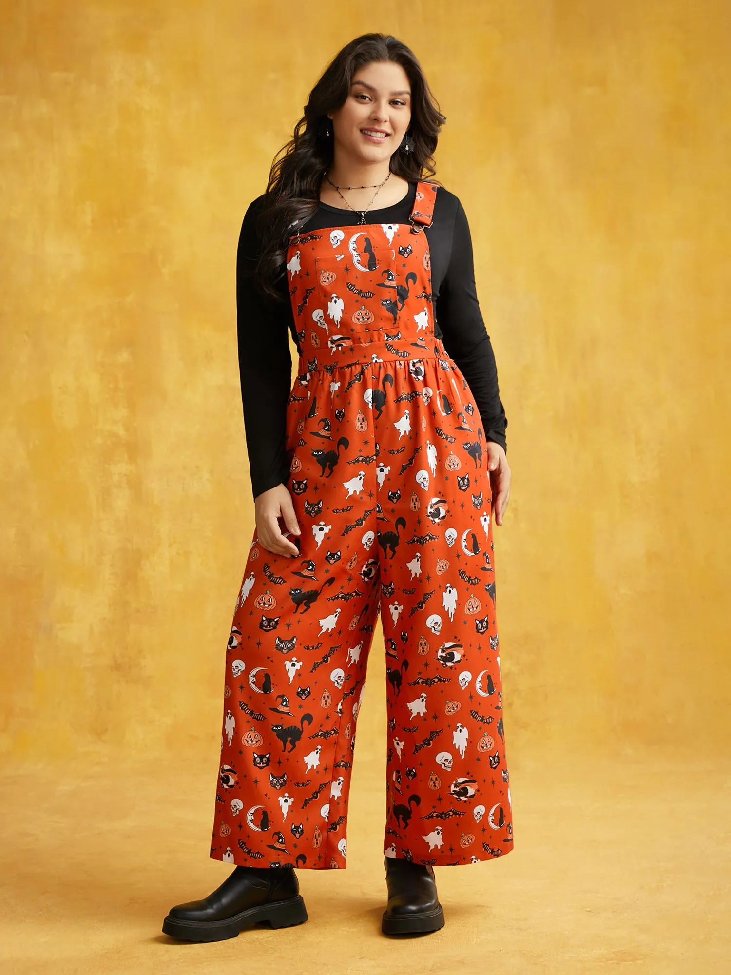 Pumpkin Patch Adjustable Straps Jumpsuit sold by Bloomchic product image thumbnail 2