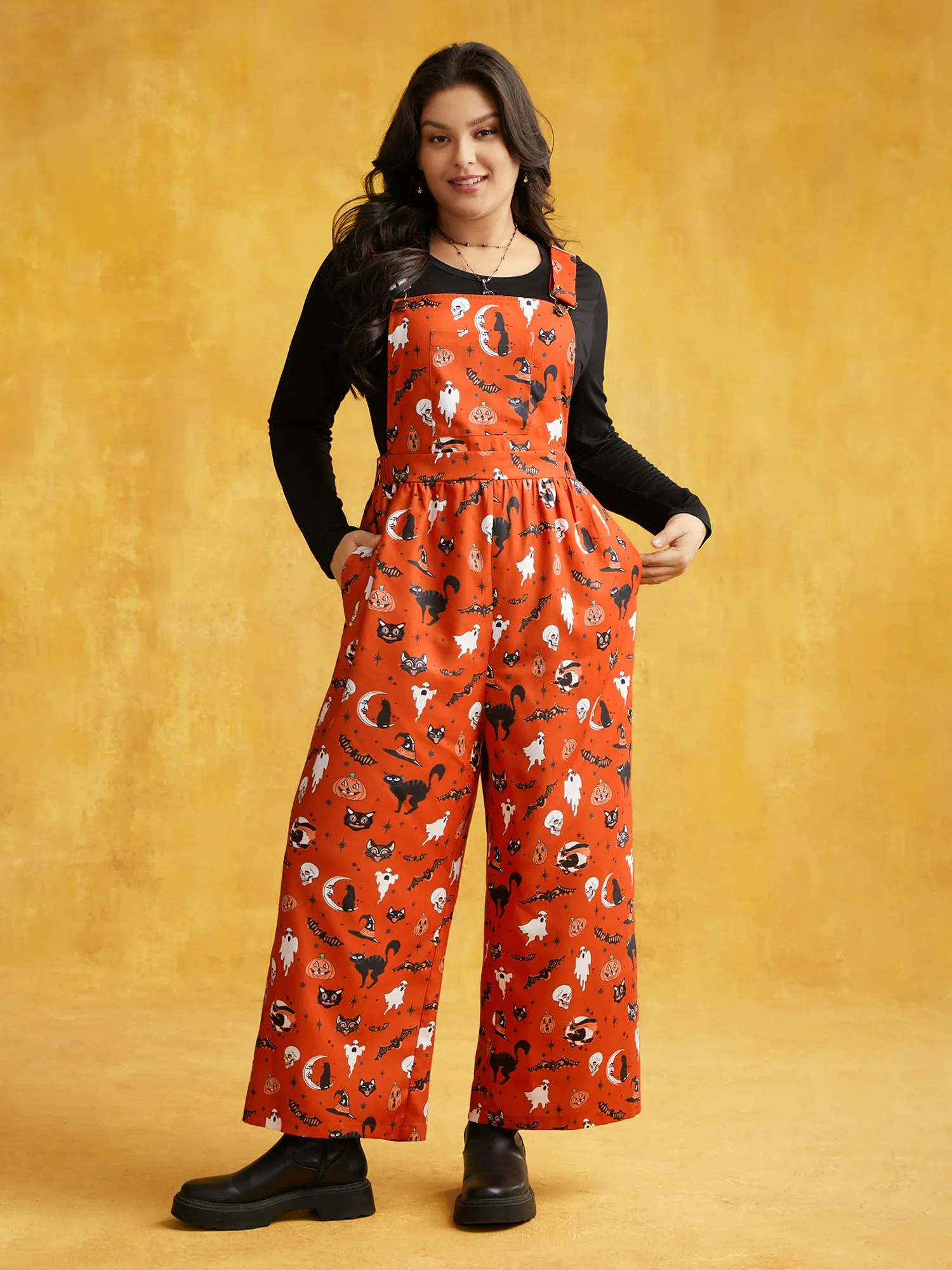 Pumpkin Patch Adjustable Straps Jumpsuit sold by Bloomchic