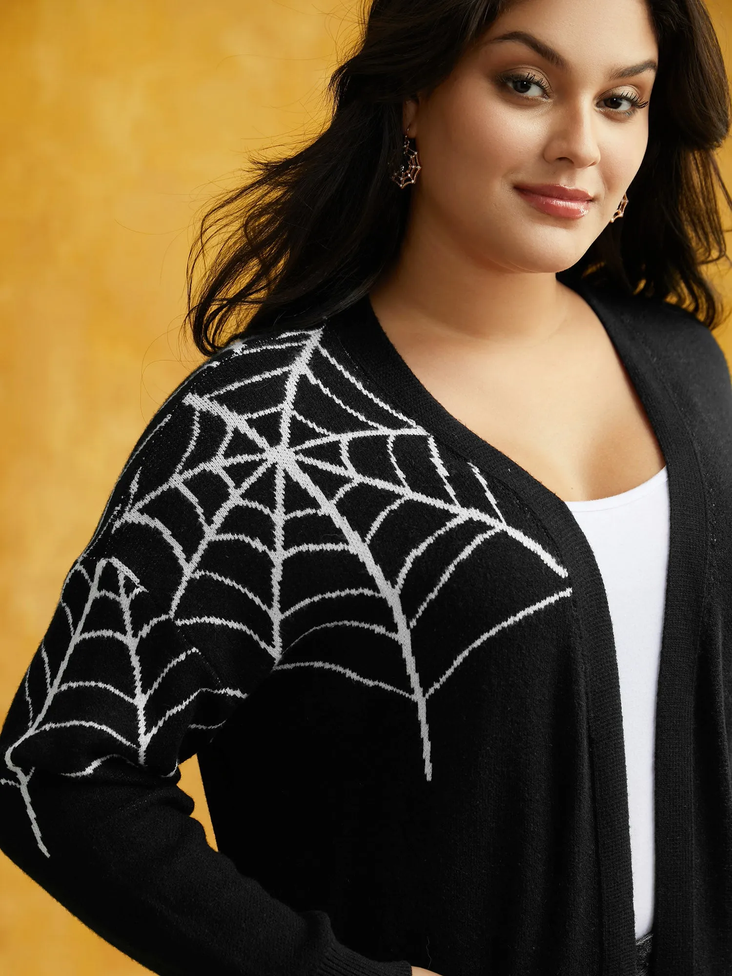 After Midnight Bat Jacquard Printed Cardigan sold by Bloomchic product image thumbnail 4
