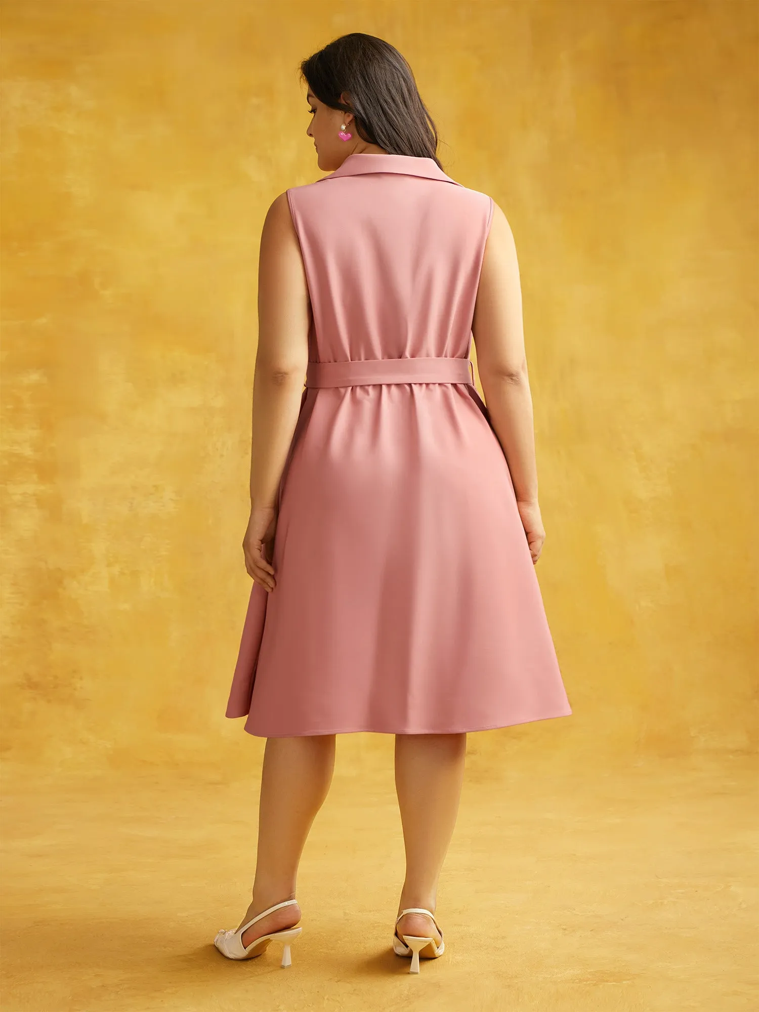 Sleeveless Chest Flaps Midi Dress sold by Bloomchic product image thumbnail 3