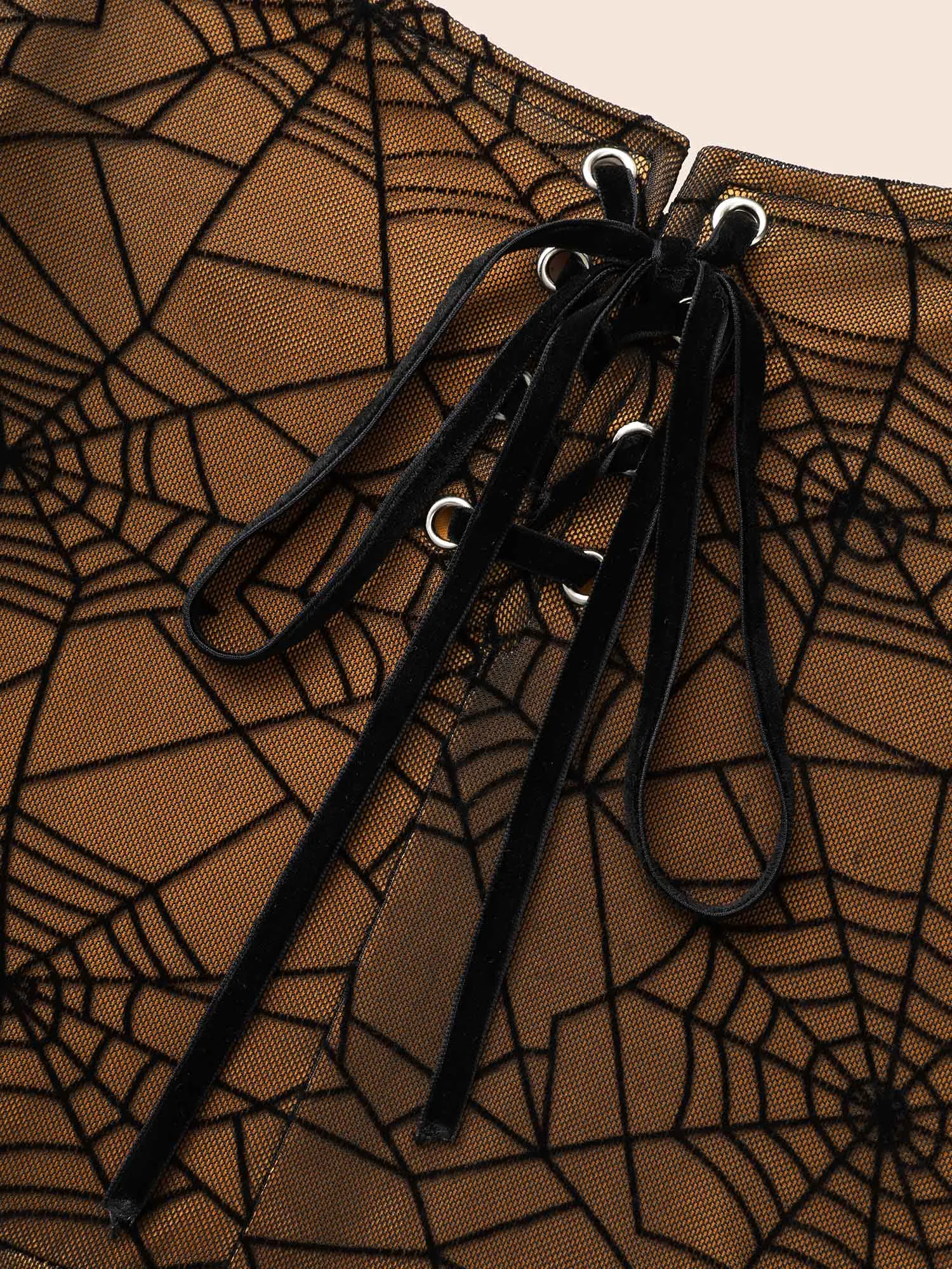 Spider Web Pattern Stretchy Midi Dress sold by Bloomchic product image thumbnail 5