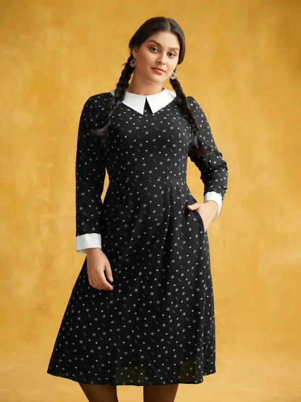 Dark Whispers A-line Midi Dress sold by Bloomchic
