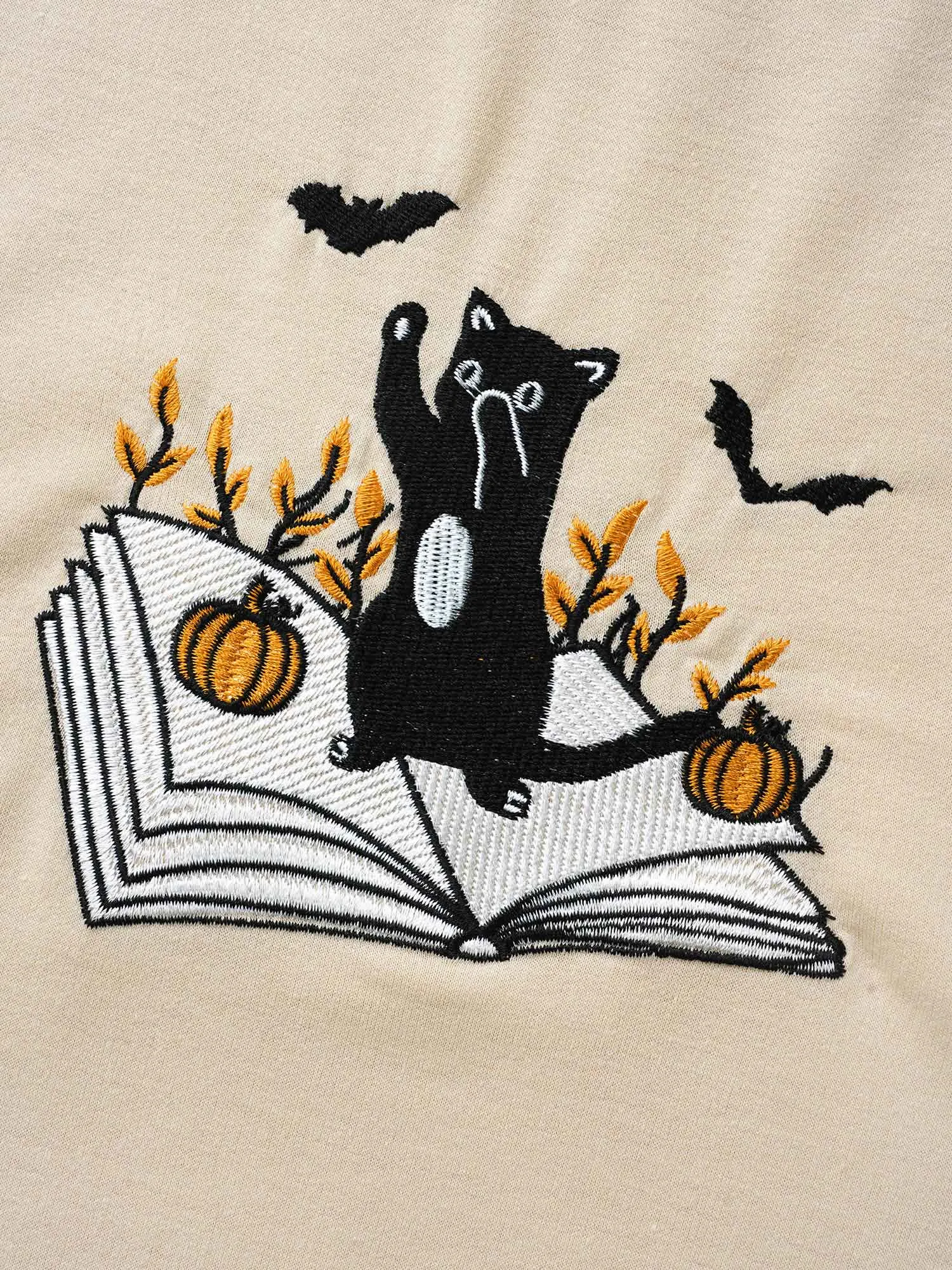Cat-in-the-book Embroidered Sweatshirt sold by Bloomchic product image thumbnail 5