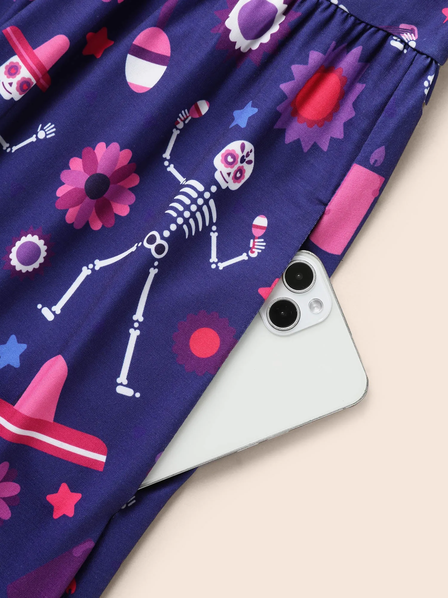 Musical Skeleton Waist-Cinching Dress sold by Bloomchic product image thumbnail 5
