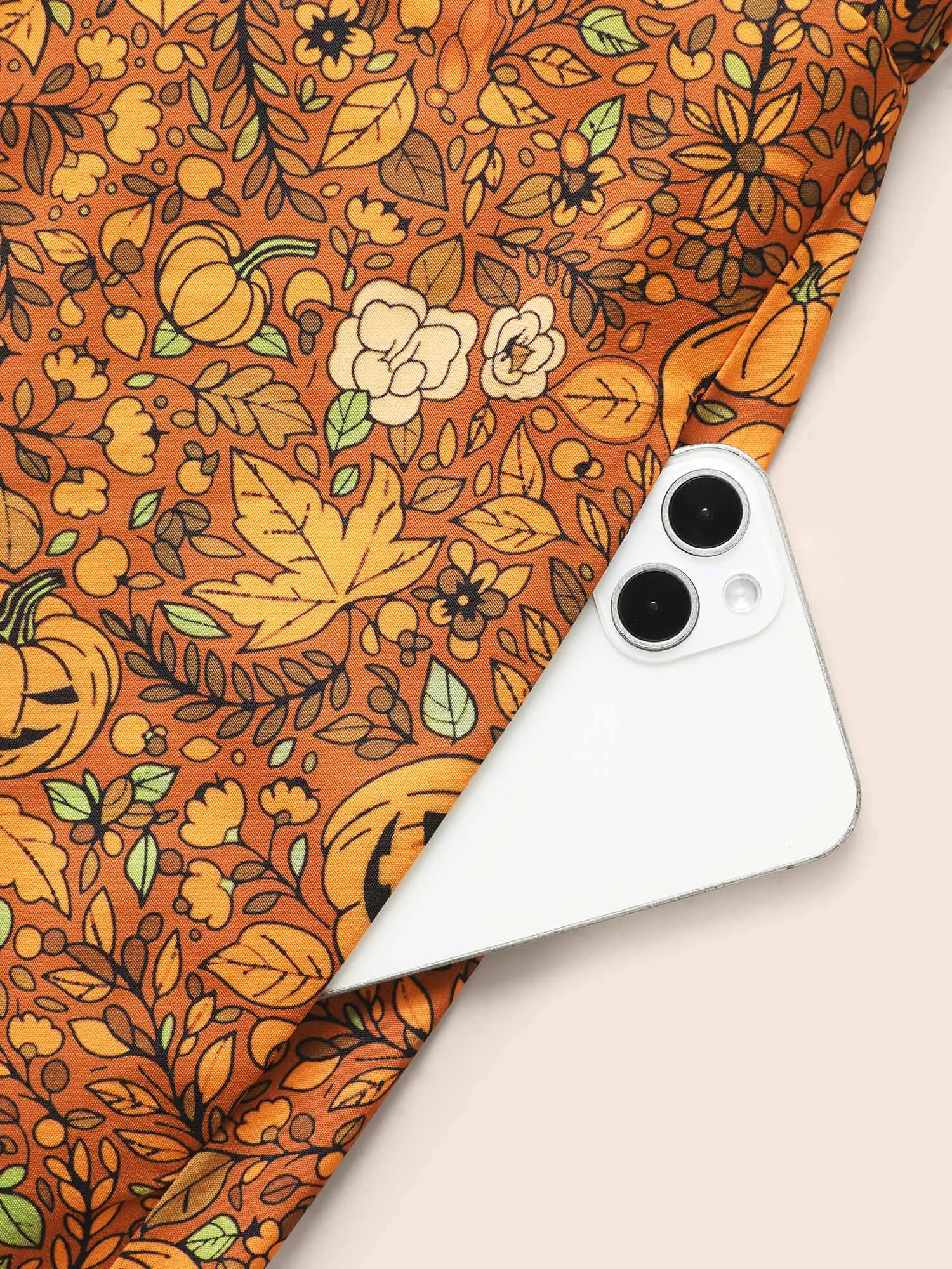 Pumpkin Print Suspender Midi Dress sold by Bloomchic product image thumbnail 5