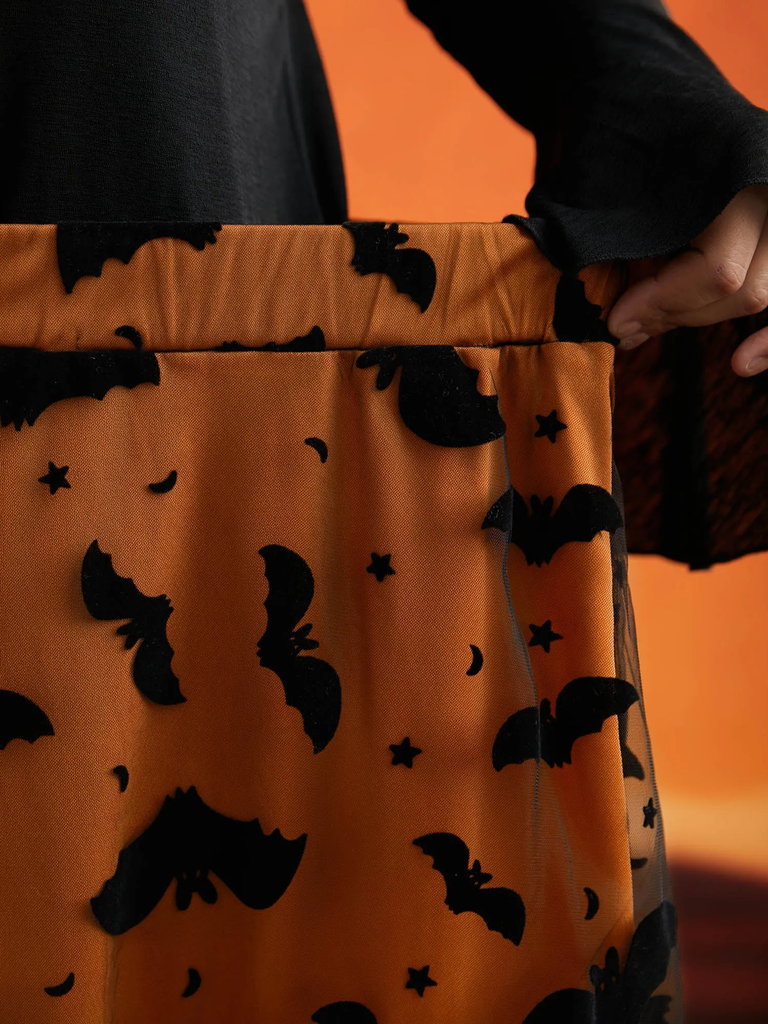 Bat Motif A-Line Midi Skirt sold by Bloomchic product image thumbnail 4