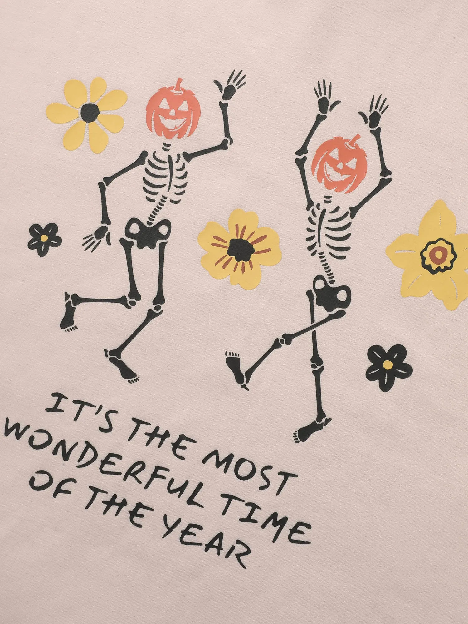 Dancing Skeleton Print Crew Neck T-shirt sold by Bloomchic product image thumbnail 5
