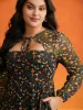 Sheer Ghost Glam Cut Out Neck Midi Dress sold by Bloomchic