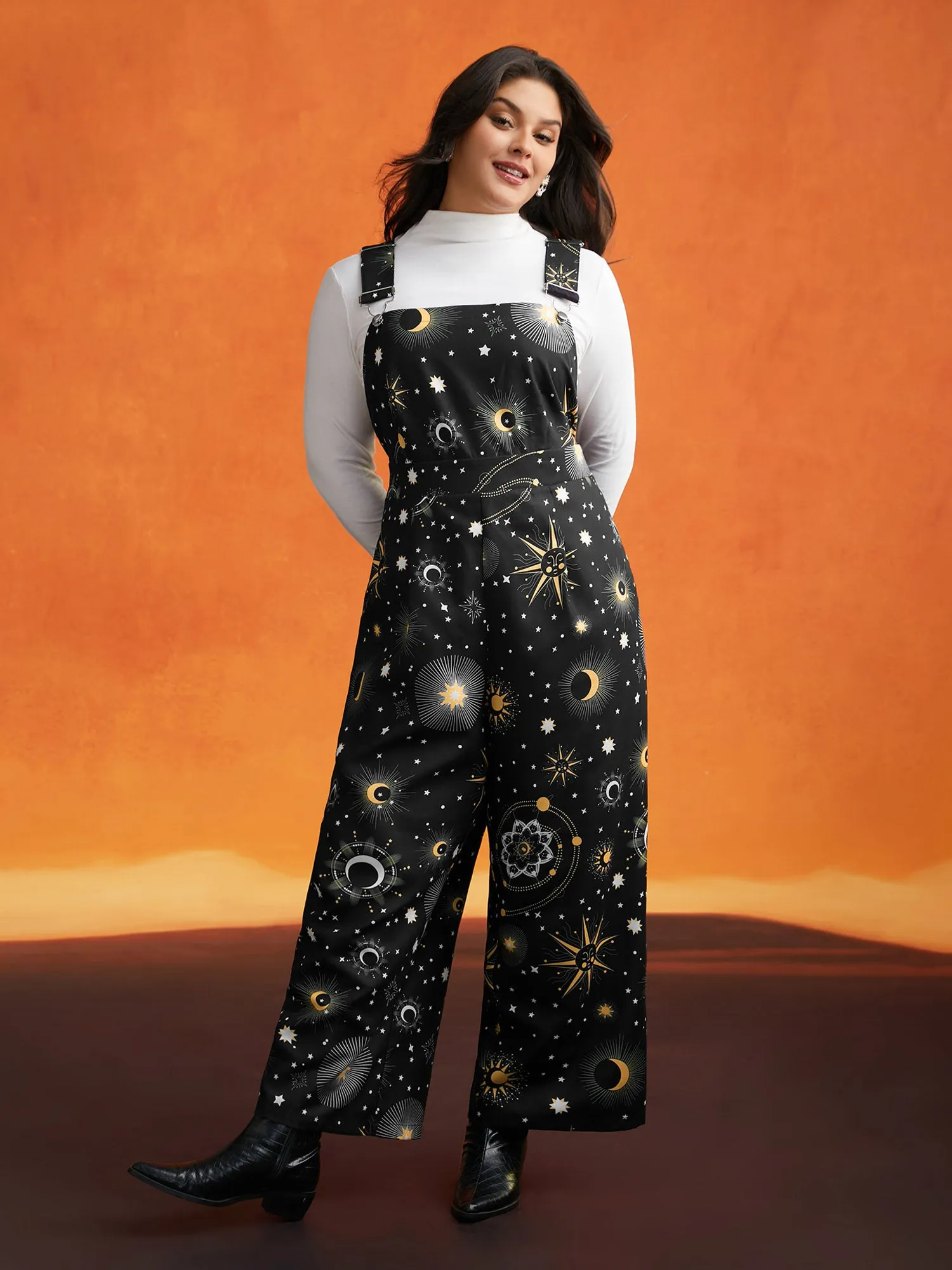 Starry Night Printed Cami Jumpsuit sold by Bloomchic