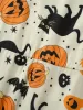 Pumpkin Spiced Elastic Waist Printed Midi Dress sold by Bloomchic