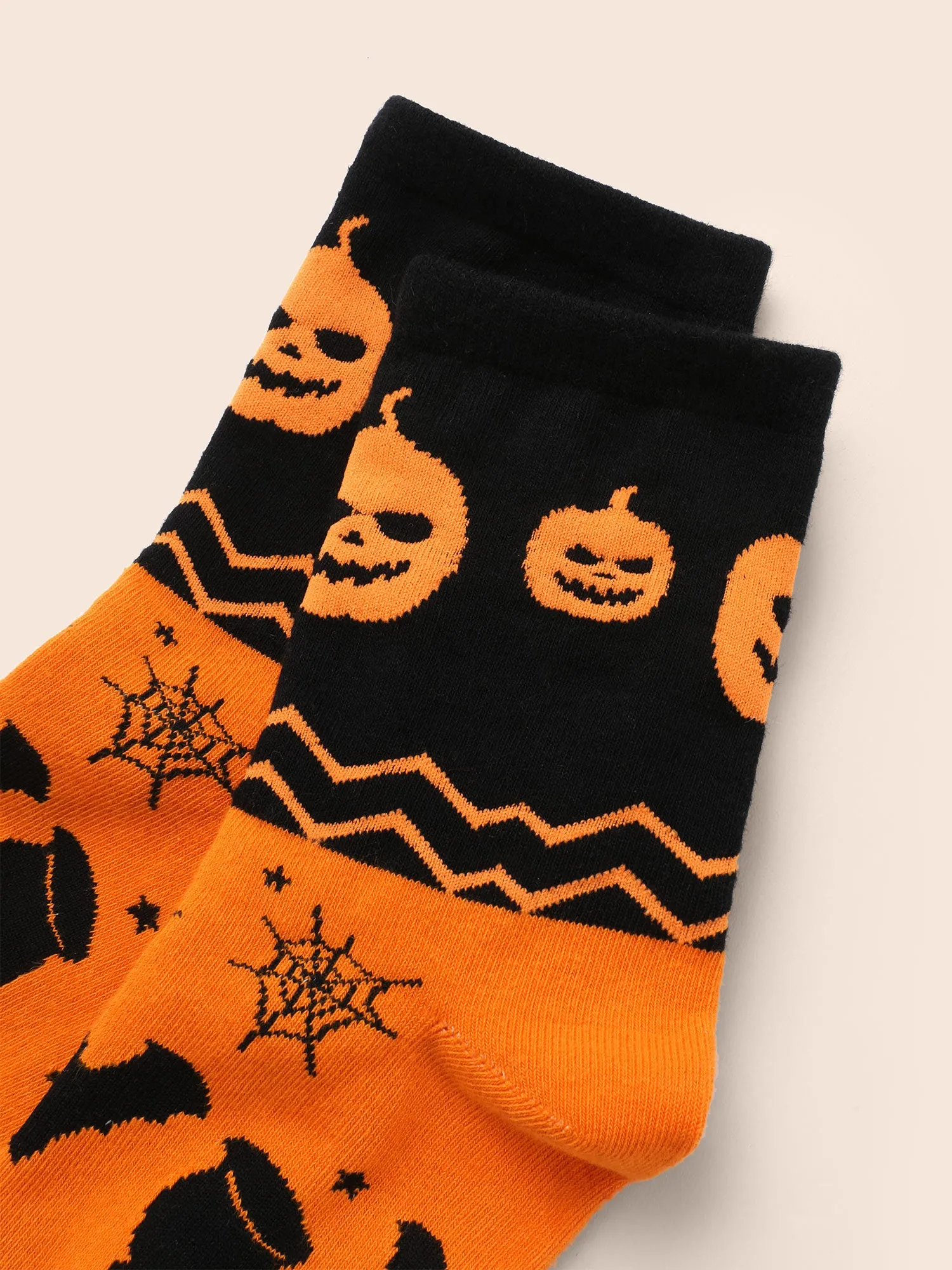 Pumpkin And Bat Themed Socks sold by Bloomchic product image thumbnail 5
