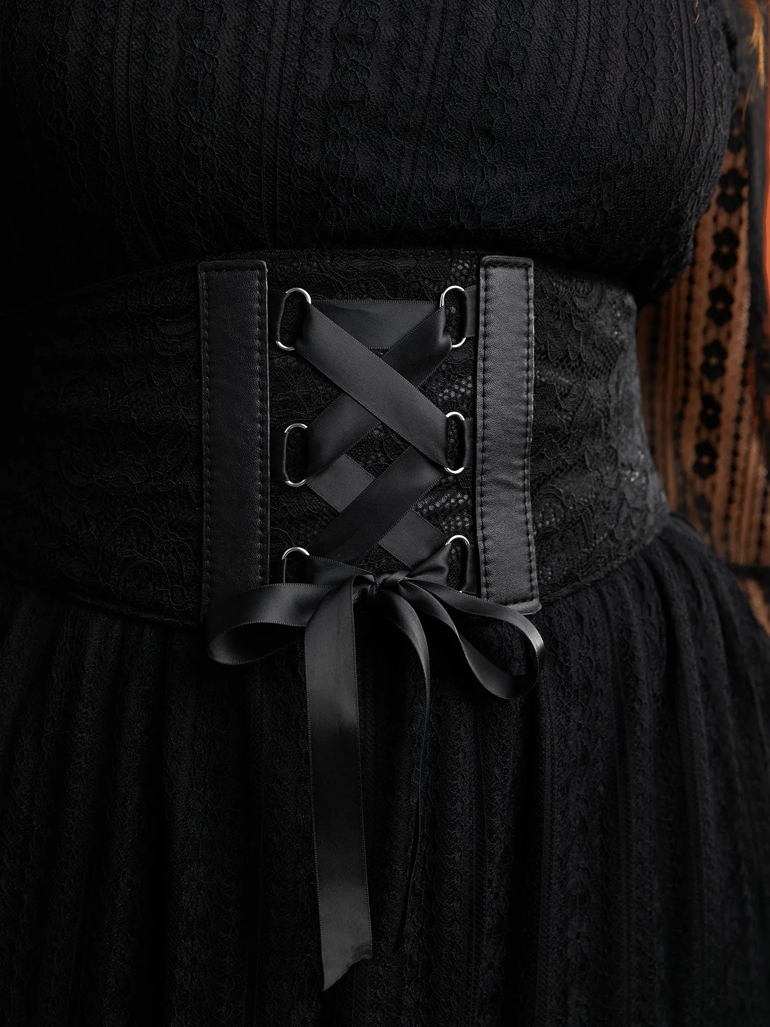 Lace and Leather Patterned Belt sold by Bloomchic product image thumbnail 3