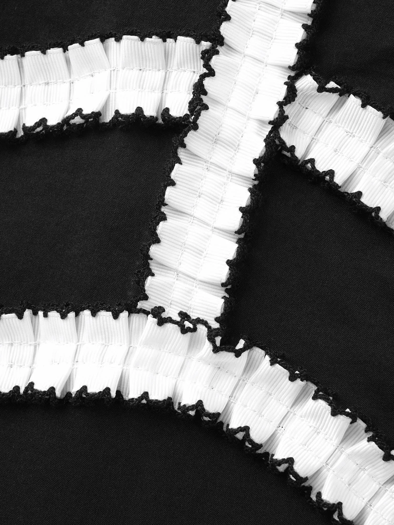 Black And White Pleated Ribbon Midi Dress sold by Bloomchic product image thumbnail 5