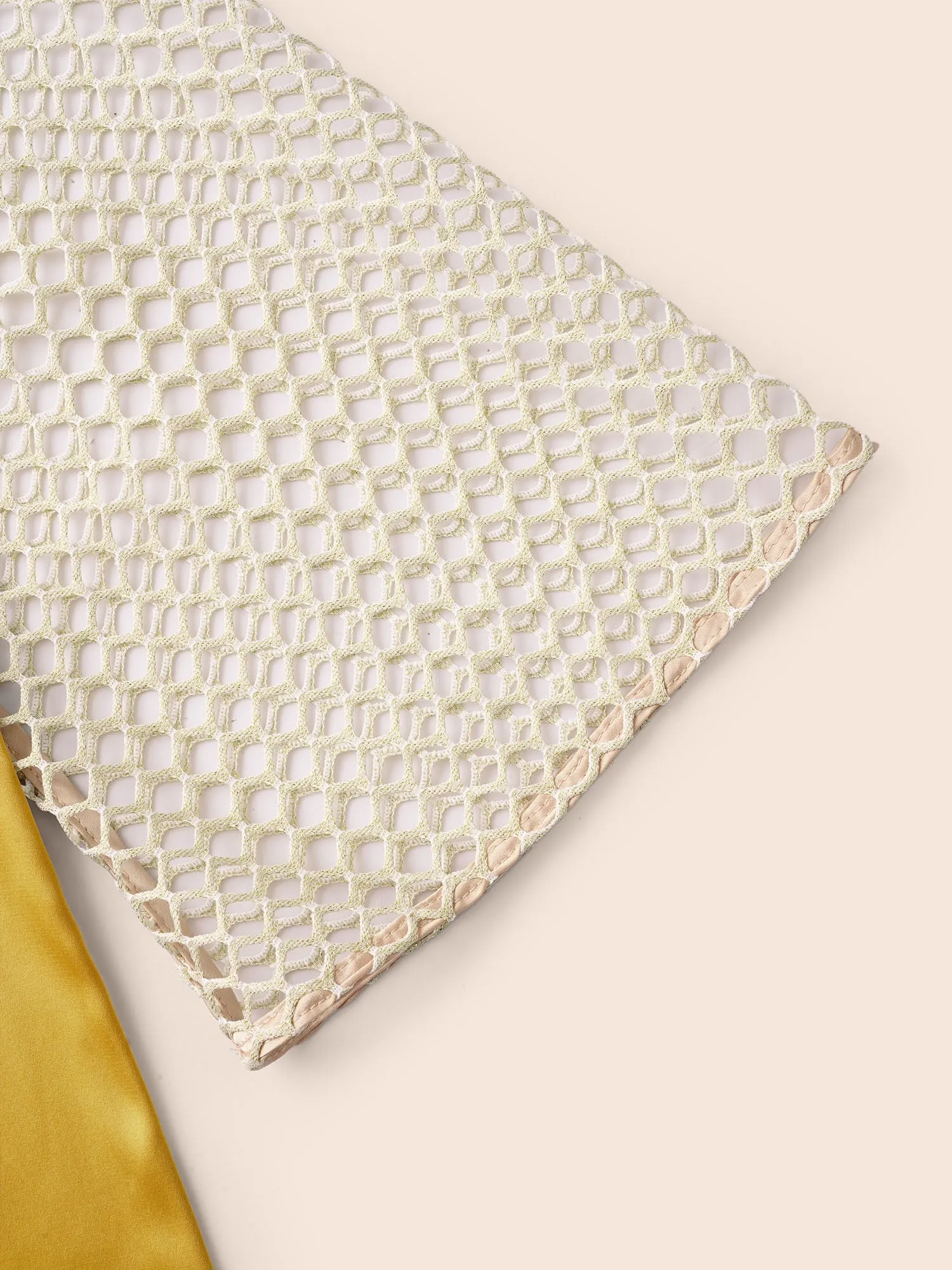 Sand-hued Textured Tri-Piece Dress sold by Bloomchic product image thumbnail 5