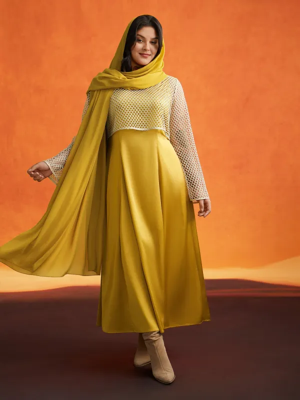 Sand-hued Textured Tri-Piece Dress sold by Bloomchic